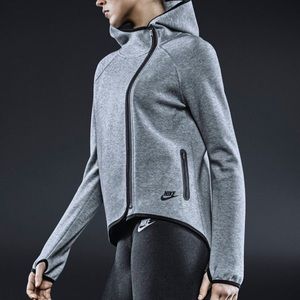 Nike Tech Fleece Asymmetrical Zip Up Cape Hoodie